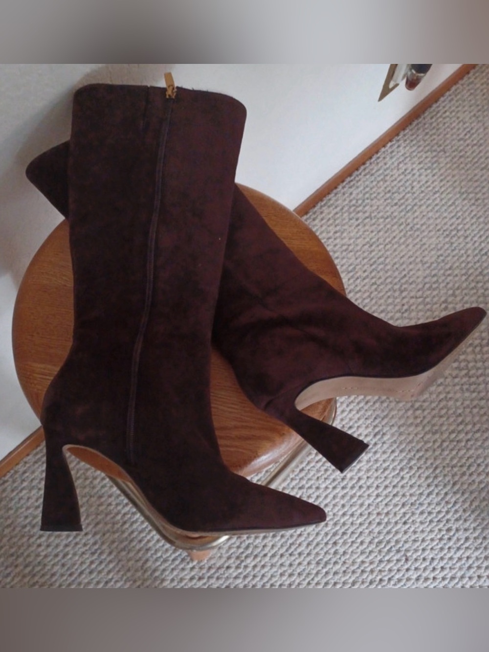Vince Camuto Pointed brown suede boots